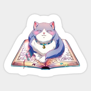 Book cat Sticker